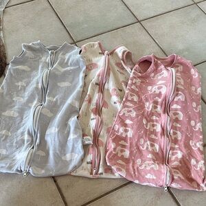 Baby Sleep Sacks Trio - gray, Cream, Pink